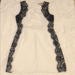 White and Black dress.